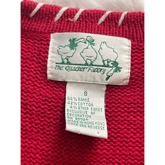 The Quacker Factory Holiday Christmas Cardigan Sweater Size S - Picture 7 of 9